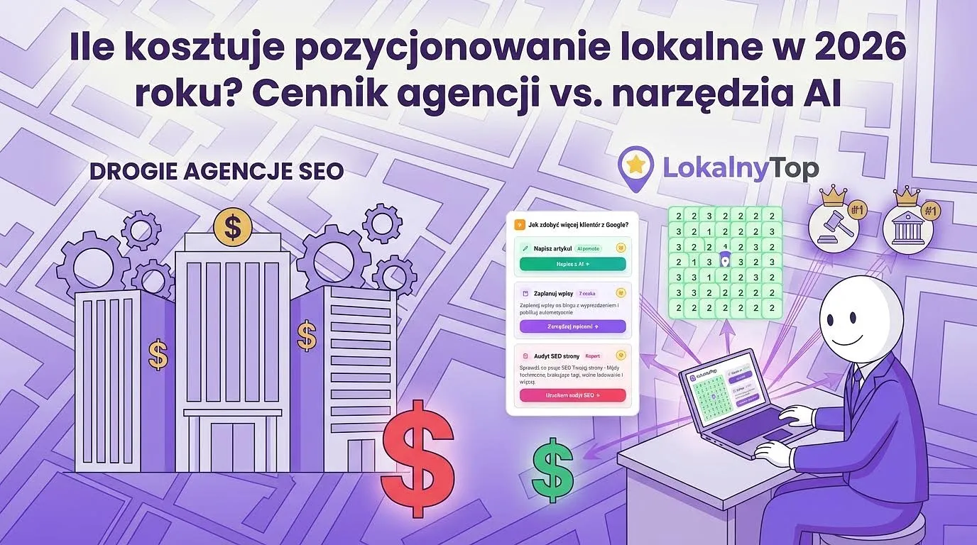 Ile kosztuje pozycjonowanie lokalne 2026? Cennik i porównanie